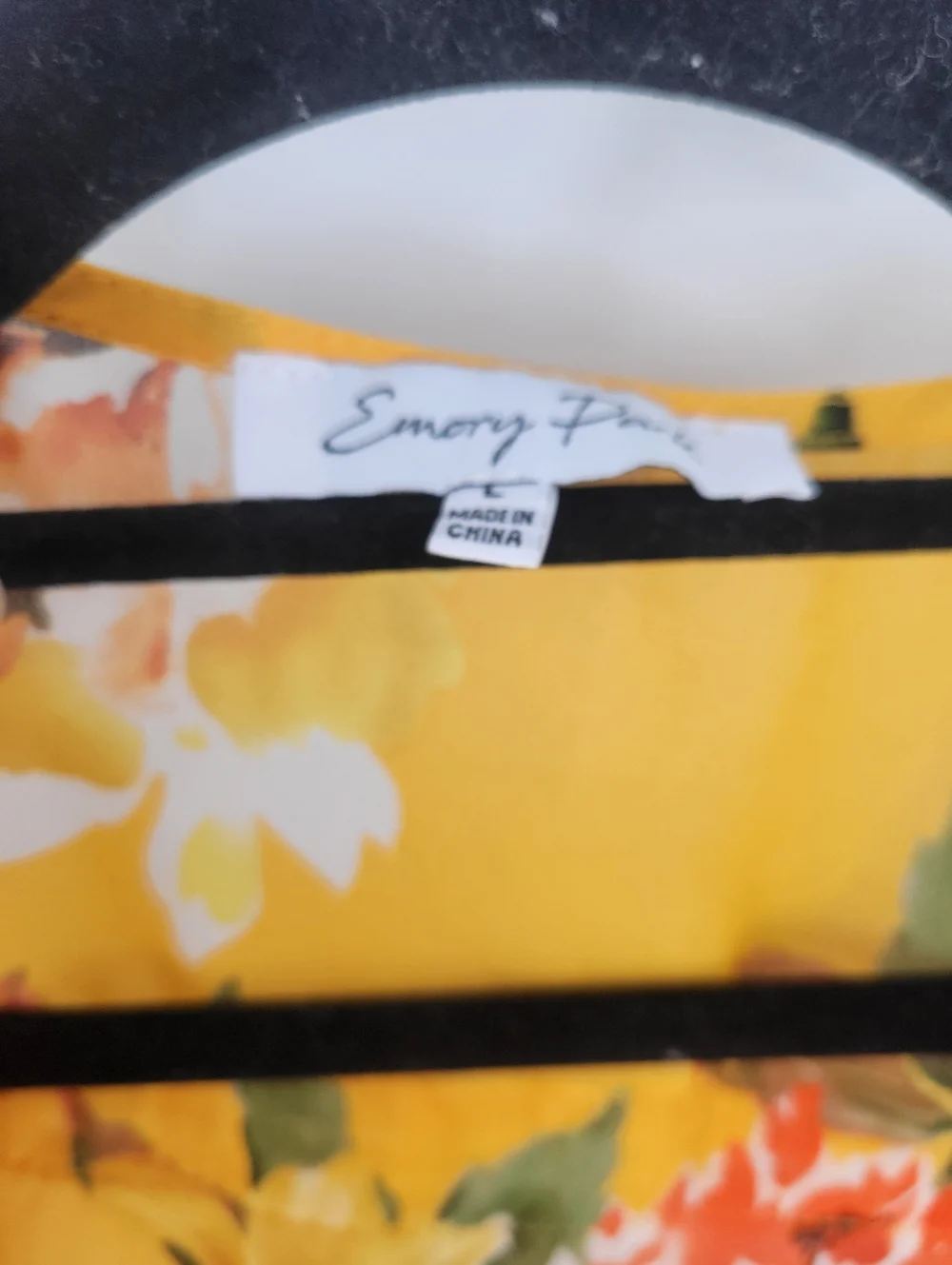 Emory Park Yellow Floral Lightweight Kimono Size L